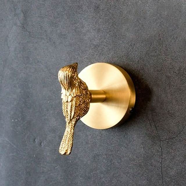 Wandhakenleiste aus Messing mit Tiermotiven und goldenen Akzenten 0