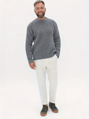Warmer, einfarbiger Strickpullover für Herren – Elliot 0