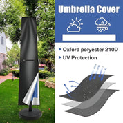 Wasserdichte Sonnenschirmabdeckung mit Teleskopstange – Schutz vor Regen und UV-Strahlen für Garten und Terrasse 4