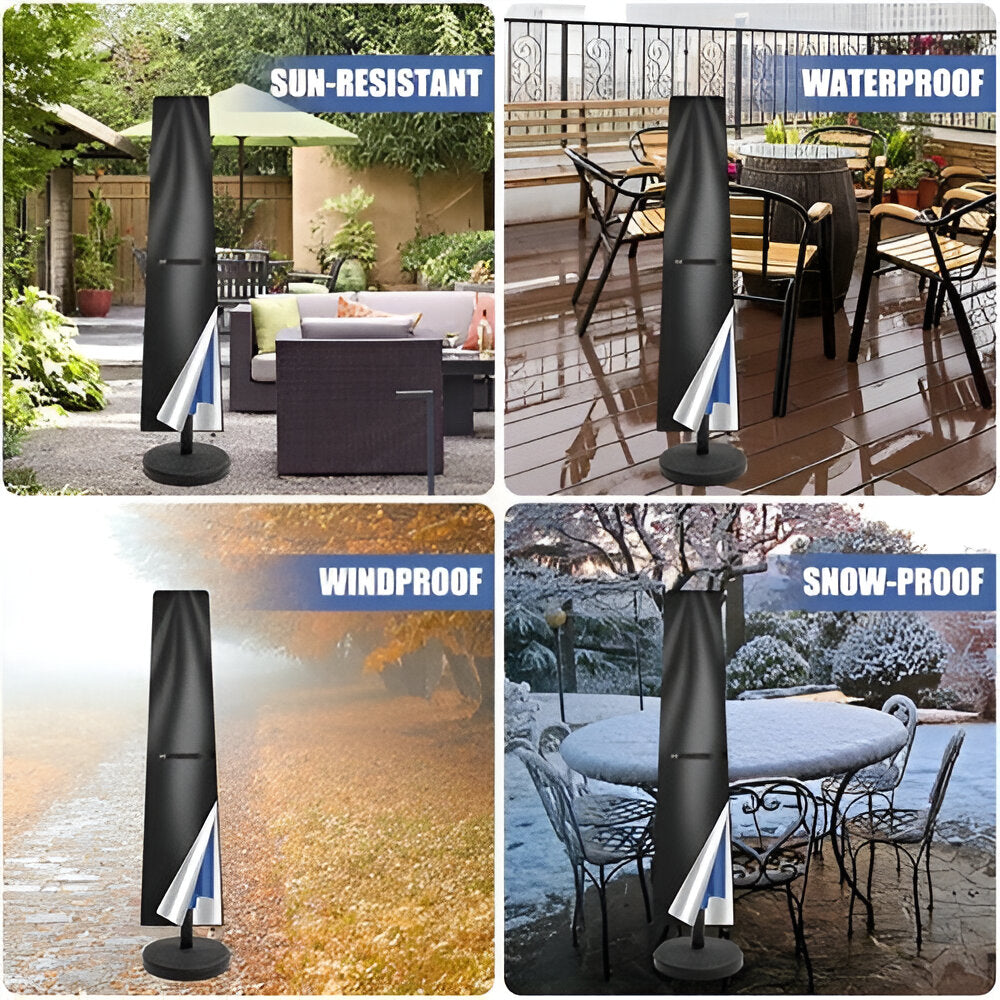 Wasserdichte Sonnenschirmabdeckung mit Teleskopstange – Schutz vor Regen und UV-Strahlen für Garten und Terrasse 7