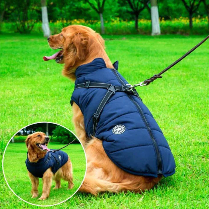 Wasserdichte Winterhundjacke - Sherpa -Fleece Gefüttert - eingebaut 2