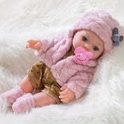 Weiche Silikon-Babypuppe – Realistische Neugeborenenpuppe zum Spielen für Kleinkinder und Kinder 0