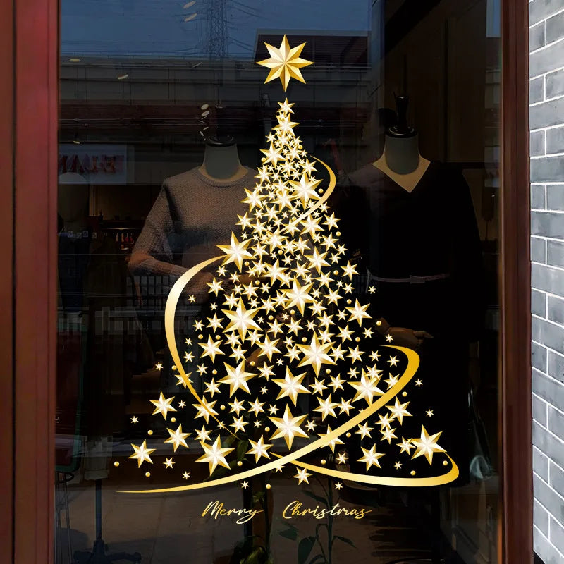 Weihnachtsdeko-Sticks | Party-Fensteraufkleber für festliche Stimmung 0