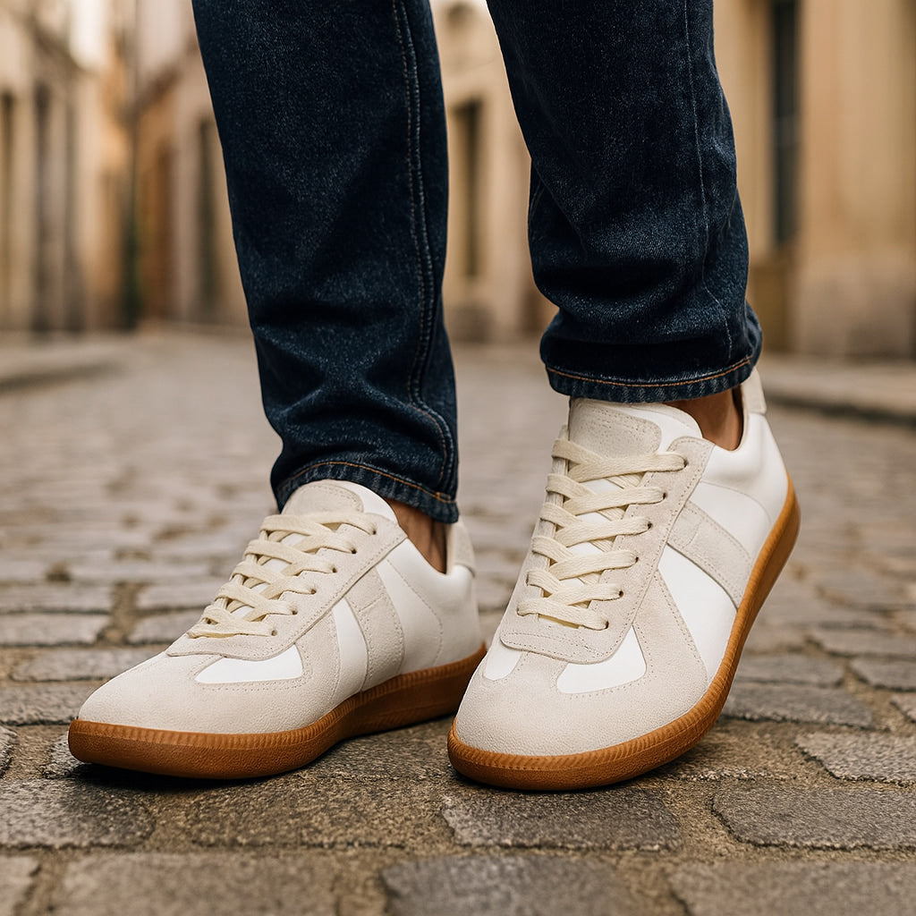 Weiße Sneaker Herren – Bequeme Rutschfeste Schnürsneaker für Jeden Tag 3