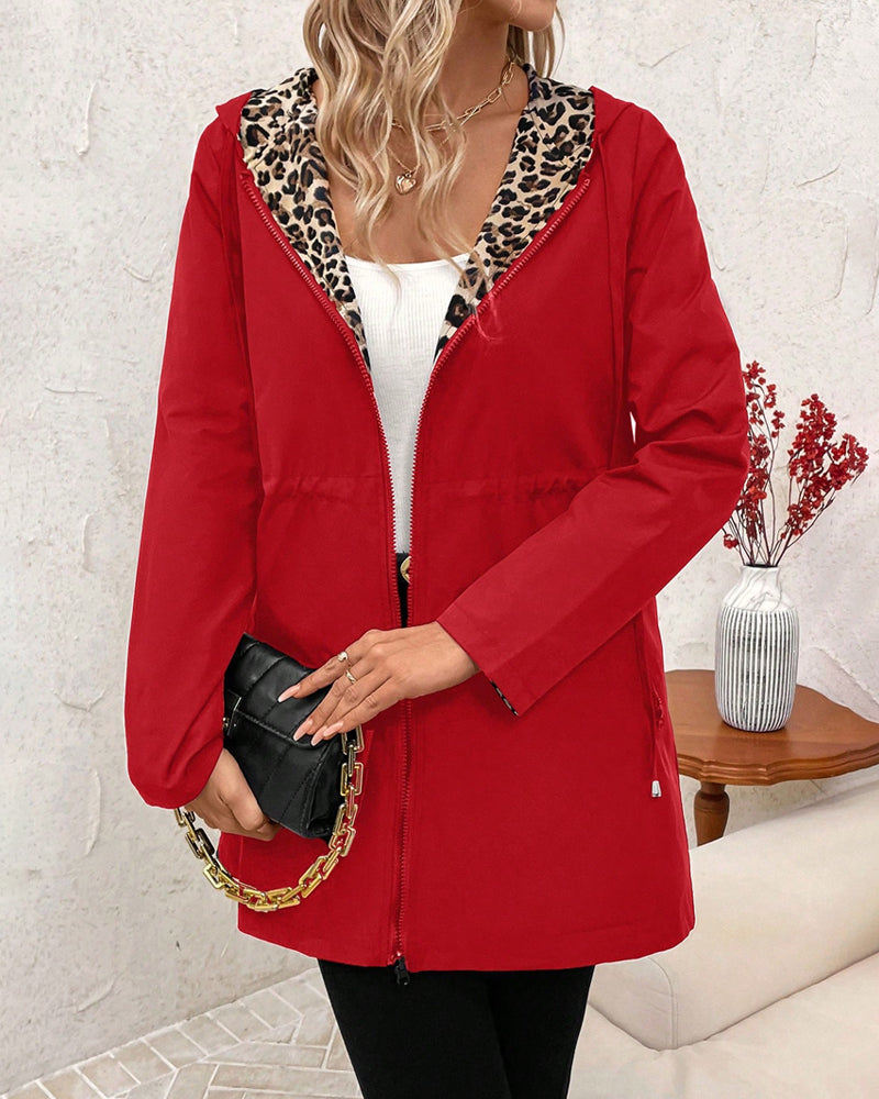 Wendemantel Für Damen Mit Leopardenmuster – Eleganter Und Vielseitiger Stil Für Jeden Anlass 8