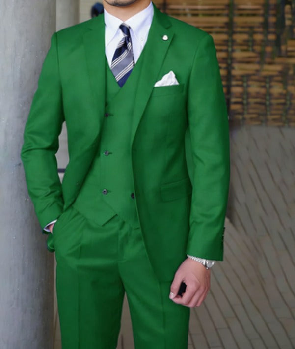 Herrar klassisk polyester 3-delad kostym