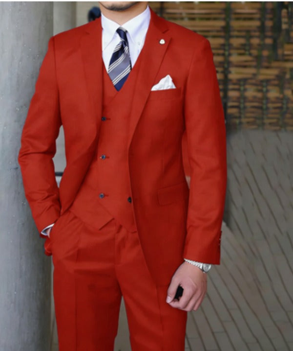 Herrar klassisk polyester 3-delad kostym