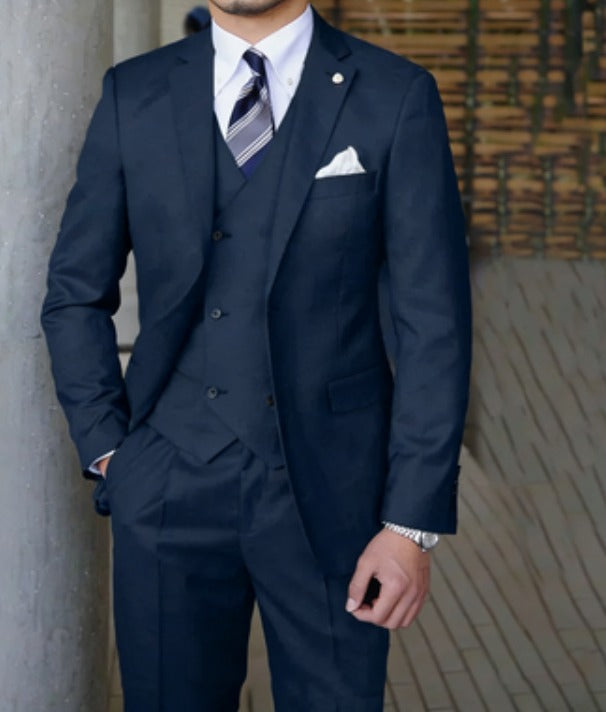 Herrar klassisk polyester 3-delad kostym