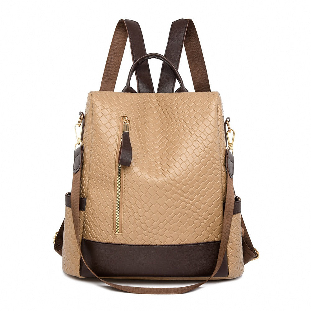 Damen-Diebstahlschutz-Rucksack aus stilvollem veganem Leder