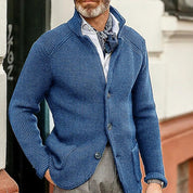 Mason | Stylisher Herrenpullover mit Knopfmuster