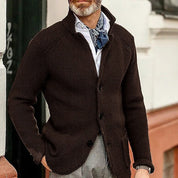 Mason | Stylisher Herrenpullover mit Knopfmuster