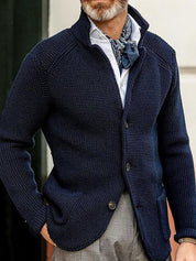 Mason | Stylisher Herrenpullover mit Knopfmuster