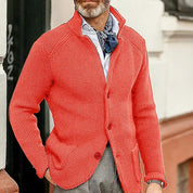Mason | Stylisher Herrenpullover mit Knopfmuster