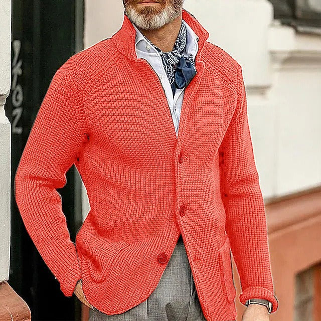 Mason | Stylisher Herrenpullover mit Knopfmuster