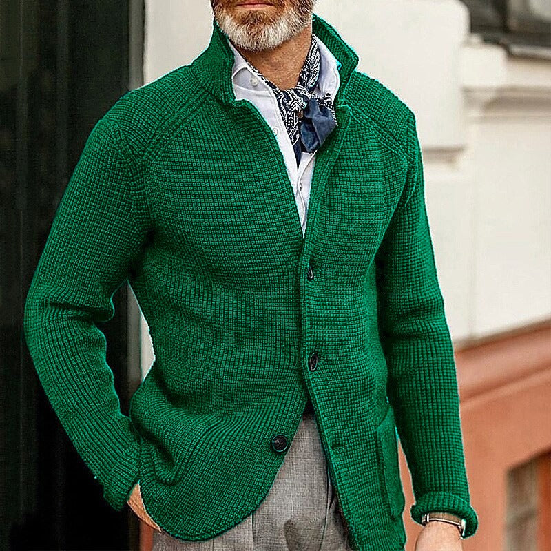 Mason | Stylisher Herrenpullover mit Knopfmuster