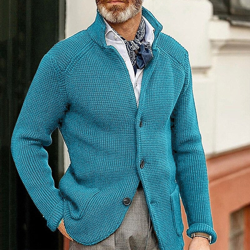 Mason | Stylisher Herrenpullover mit Knopfmuster