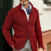 Mason | Stylisher Herrenpullover mit Knopfmuster