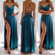 Elegantes Maxikleid für Damen – Sommerliches Kleid mit Schlitz für besondere Anlässe