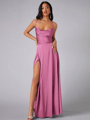 Elegantes Maxikleid für Damen – Sommerliches Kleid mit Schlitz für besondere Anlässe