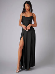 Elegantes Maxikleid für Damen – Sommerliches Kleid mit Schlitz für besondere Anlässe