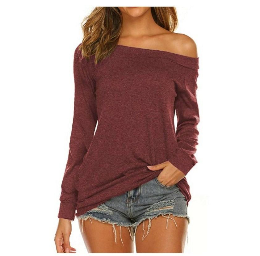 Cassey | Schlichtes langärmliges T-Shirt
