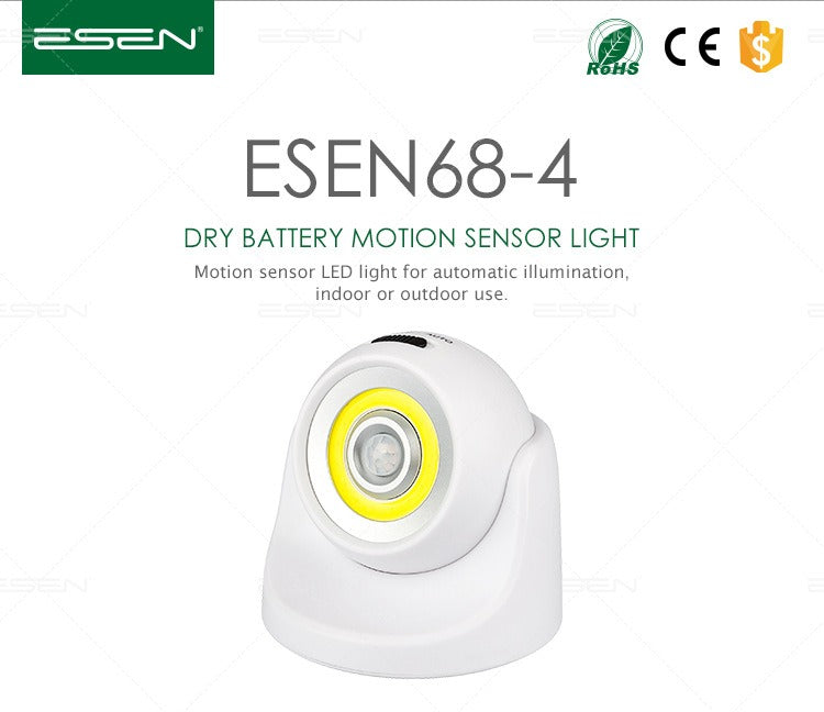 Ultra-ljusstark rörelsesensor LED utomhusbelysning vattentät 450 lumen LED-lampa för säkerhet och synlighet