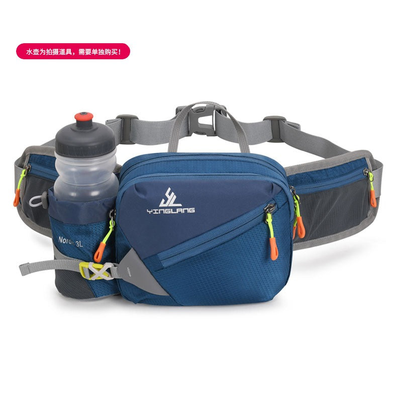 Vielseitige Laufgürteltasche mit Flaschenhalter – Strapazierfähiges Nylon mit Reißverschlüssen für Wanderungen und Marathonläufe.