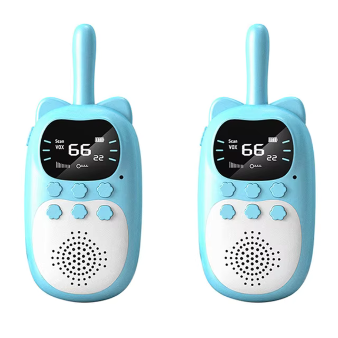 Wiederaufladbare Walkie-Talkies für Kinder – Große Reichweite 3 km, robustes Design mit leuchtenden Farben 0