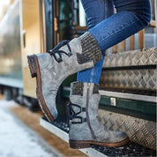 Winterstiefel mit niedrigem Absatz für Damen | Bequemes und warmes Design 5
