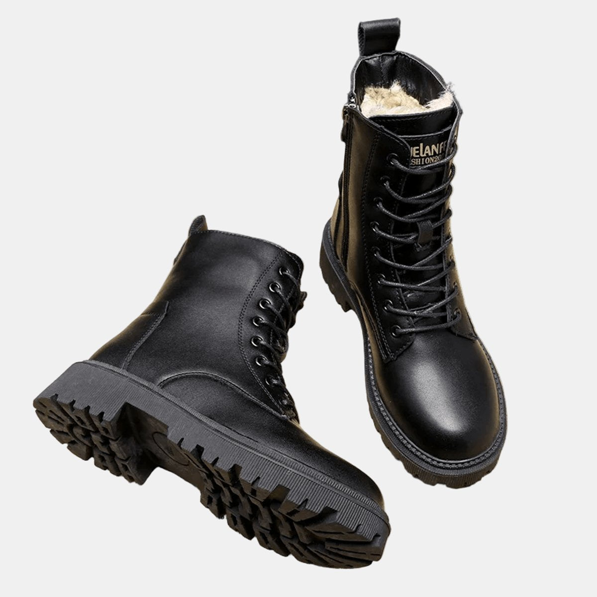 Winterstiefeletten Damen mit Orthopedic Arch Support – Gefütterte Schnürstiefeletten für Kalte Tage, Stilvoll & Bequem 1
