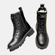 Winterstiefeletten Damen mit Orthopedic Arch Support – Gefütterte Schnürstiefeletten für Kalte Tage, Stilvoll & Bequem 2
