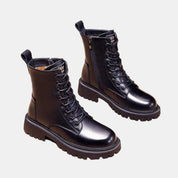 Winterstiefeletten Damen mit Orthopedic Arch Support – Gefütterte Schnürstiefeletten für Kalte Tage, Stilvoll & Bequem 3