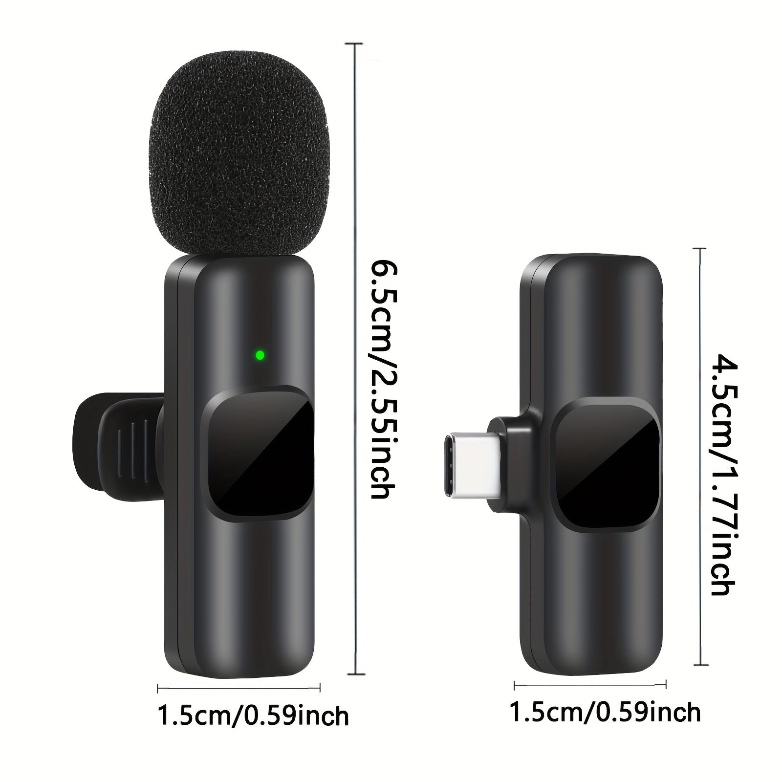 Wireless Lavalier-Mikrofon für Videoaufnahmen und Live-Streaming-Kompaktes Design mit hoher Klangqualität und USB-C-Verbindung 4