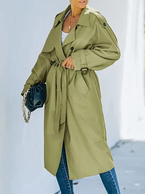 Brigitte | Elegant dubbelradig damtrenchcoat