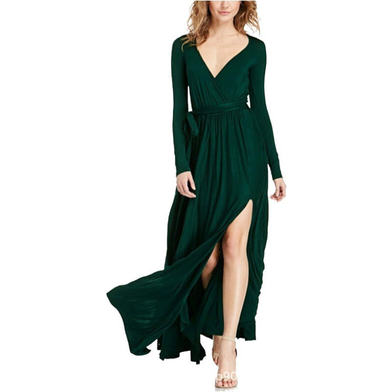 Diana | Damen-Maxikleid mit Schlitz