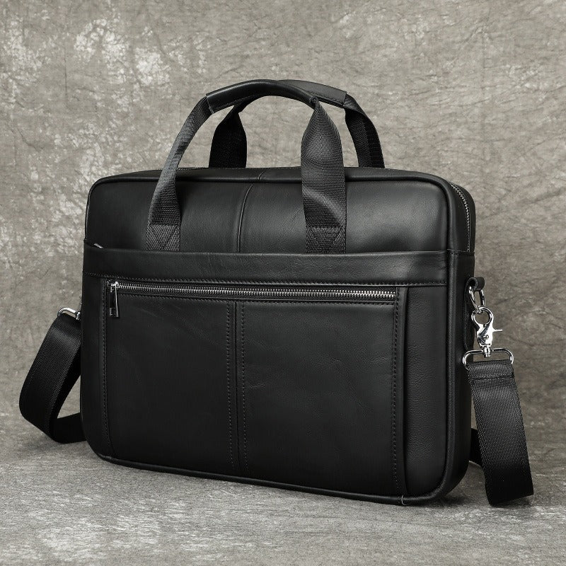 Dylan | Große Kapazität Leder Laptop Schultertasche