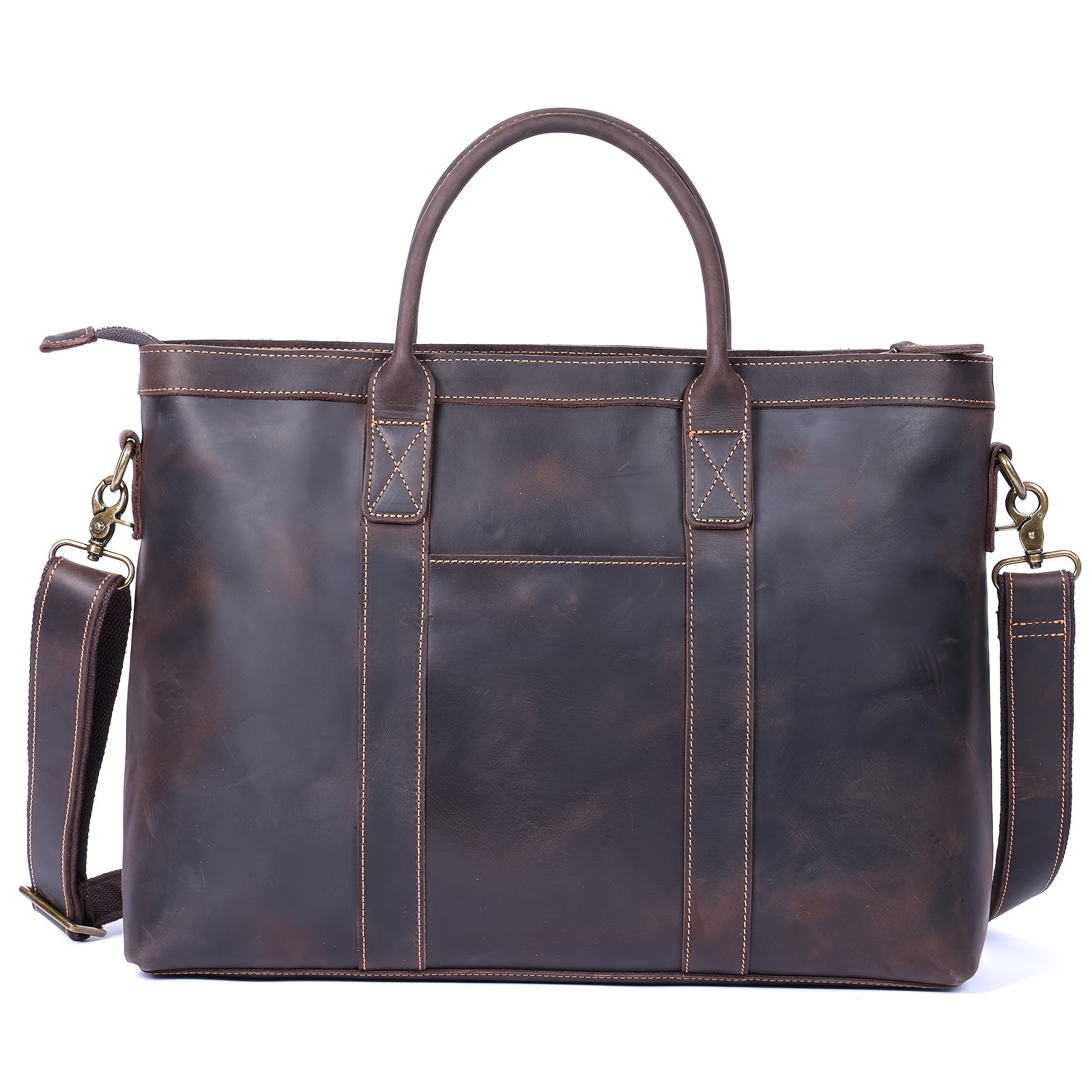 Felix | Vintage läder crossbody rese laptop messenger handväska