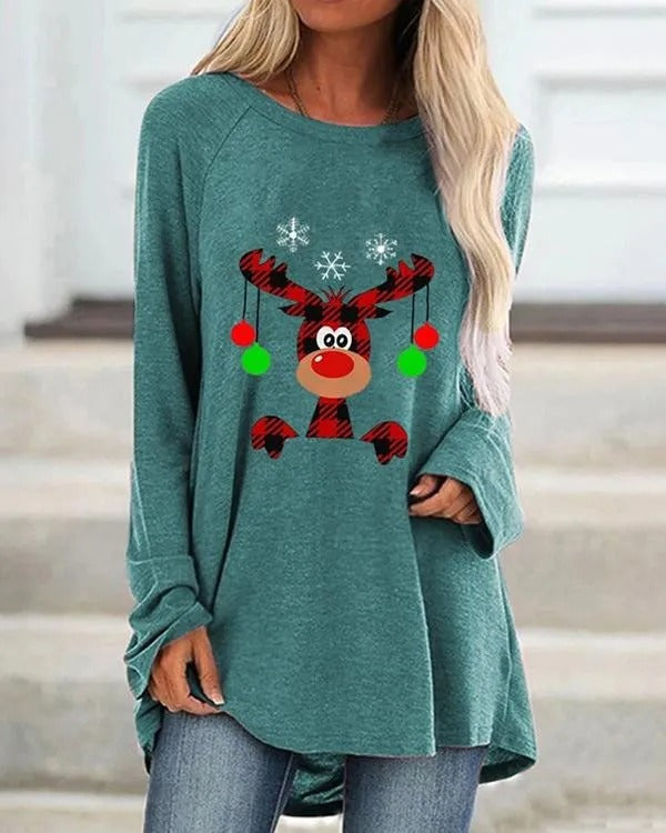 Damen Festlicher Langer Pullover Bequem Strick