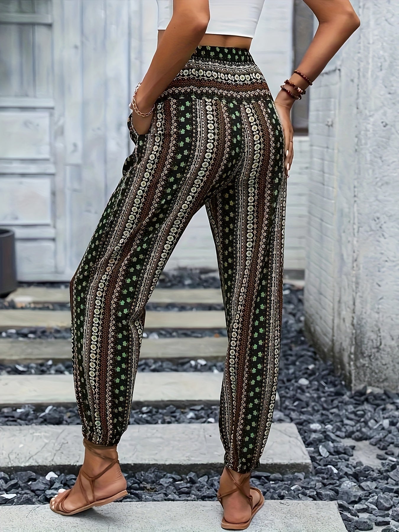 Amelie | Högmidjade byxor – Boho-chic för din garderob