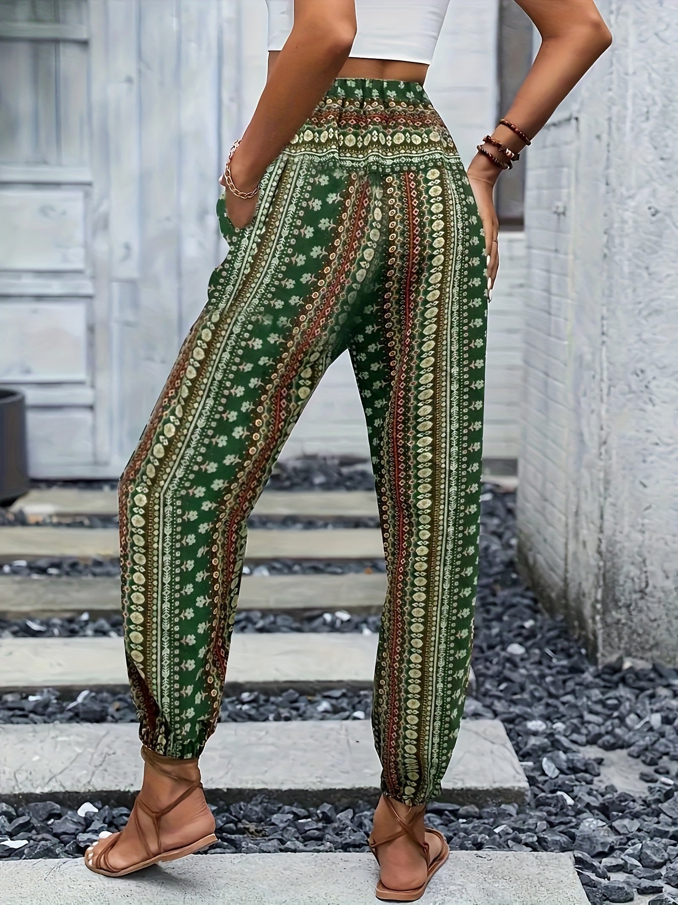Amelie | Högmidjade byxor – Boho-chic för din garderob