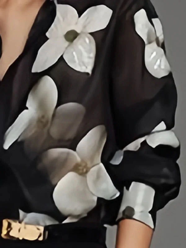 IVANNA | Stilfull elegant blus med långa ärmar