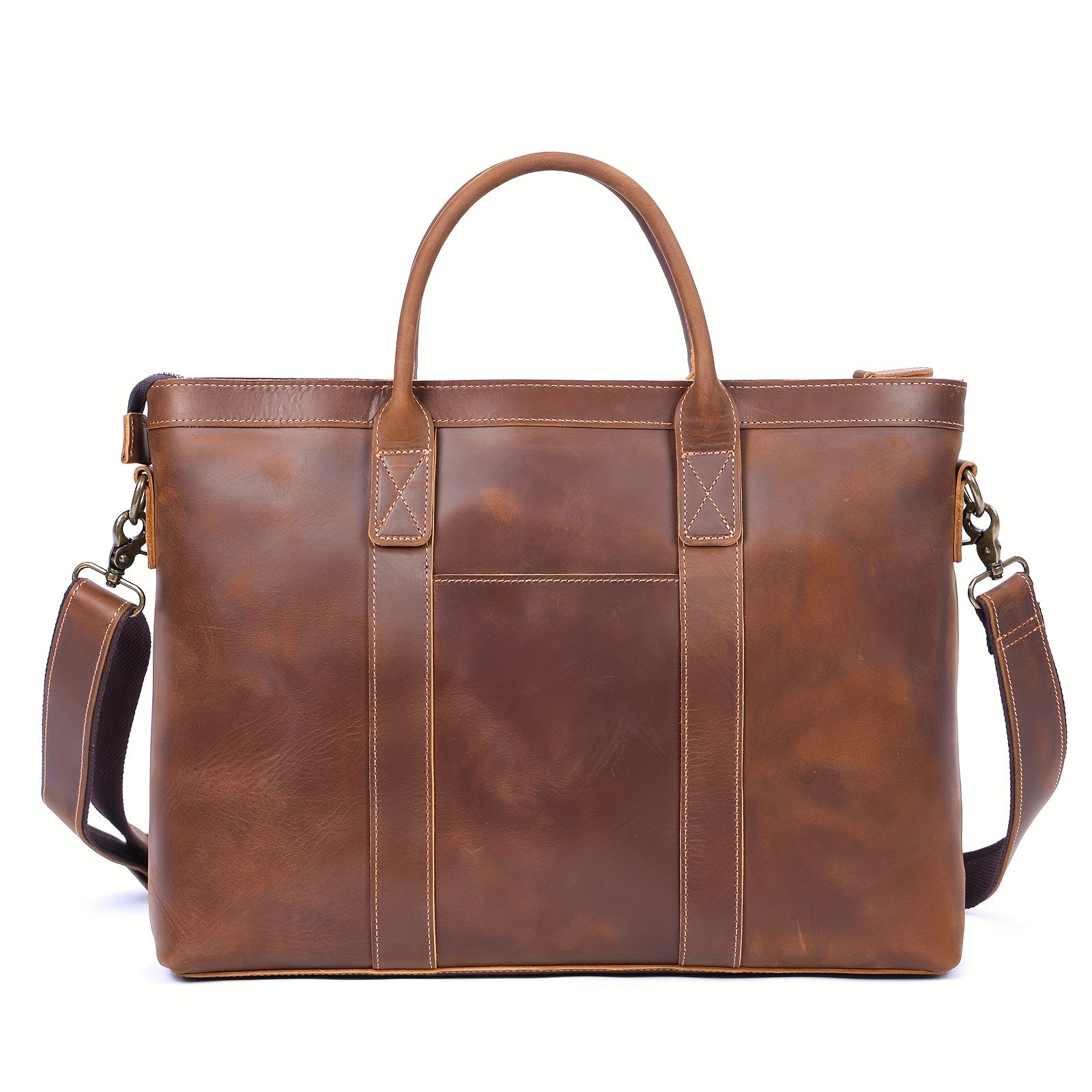 Felix | Vintage läder crossbody rese laptop messenger handväska