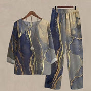 Laila | Modernt set med topp och byxor - Enkel stil och passform