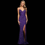 Damen Asymmetrisches Midi-Kleid Festlich Mit Pailletten
