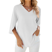 TULUM | Elegant V-ringad blus