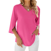 TULUM | Elegant V-ringad blus