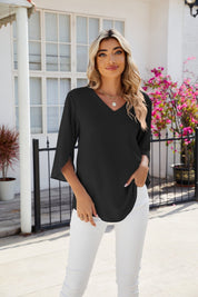 TULUM | Elegant V-ringad blus