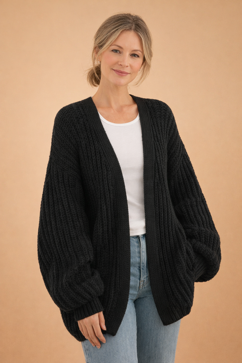 DONNA | Trendig stickad vintercardigan för damer