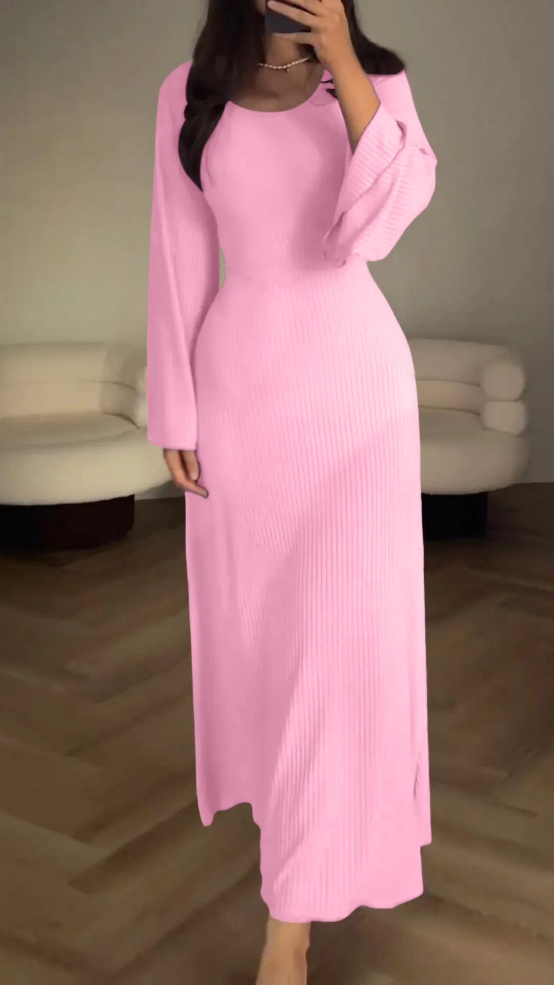 ALLYSON | Elegant långärmad klänning