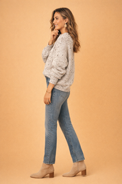 Charlotta | Gemütlicher Lochstrick-Pullover mit Rundhalsausschnitt